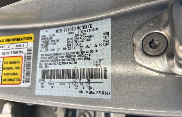 80529783 :رقم المزاد ، 3FMCR9A62MRA16339 vin ، 2021 Ford Bronco Sport مزاد بيع