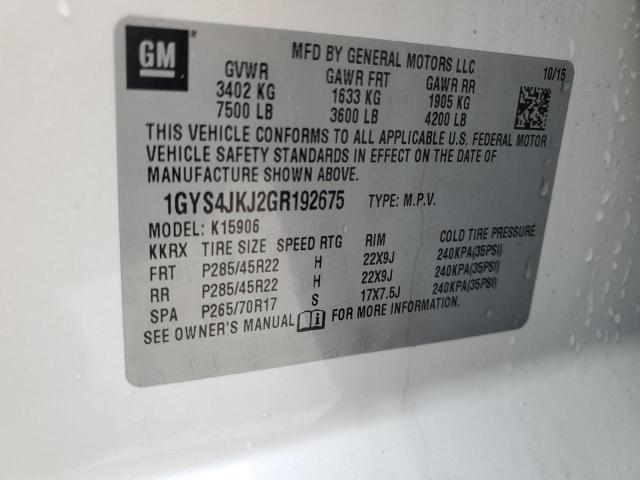 Продаж на аукціоні авто 2016 Cadillac Escalade Esv Premium, vin: 1GYS4JKJ2GR192675, номер лоту: 81142163