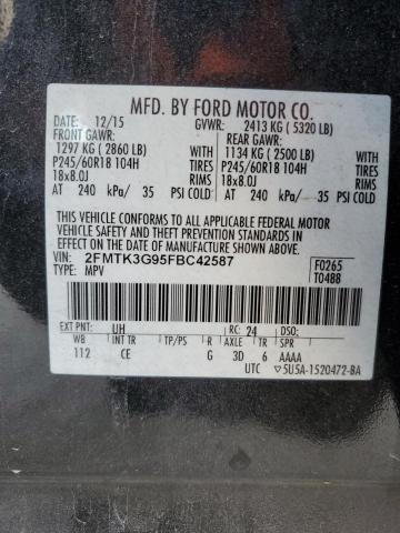 2015 Ford Edge Se მანქანა იყიდება აუქციონზე, vin: 2FMTK3G95FBC42587, აუქციონის ნომერი: 79824453