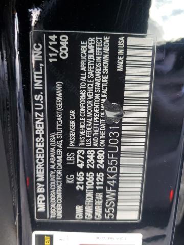 79461343 :رقم المزاد ، 55SWF4KB5FU031879 vin ، 2015 Mercedes-benz C 300 4matic مزاد بيع
