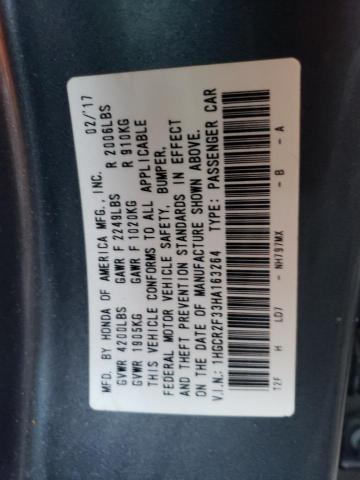 Продаж на аукціоні авто 2017 Honda Accord Lx, vin: 1HGCR2F33HA163264, номер лоту: 80062573