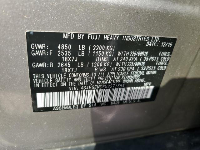 79282253 :رقم المزاد ، 4S4BSENC6G3277694 vin ، 2016 Subaru Outback 3.6r Limited مزاد بيع