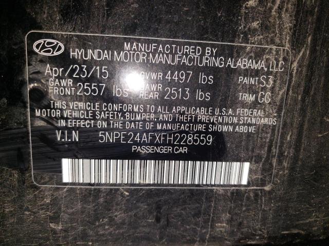 Продаж на аукціоні авто 2015 Hyundai Sonata Se, vin: 5NPE24AFXFH228559, номер лоту: 77533343