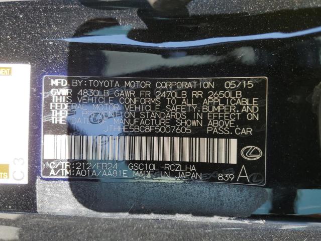 Продаж на аукціоні авто 2015 Lexus Rc 350, vin: JTHHE5BC8F5007605, номер лоту: 79499483