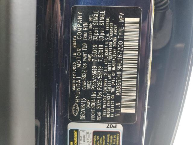 Aukcja sprzedaży 2017 Hyundai Santa Fe Se Ultimate, vin: KM8SRDHF9HU167200, numer aukcji: 78278473