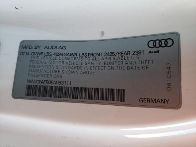 80356973 :رقم المزاد ، WAUCFAFR0EA053111 vin ، 2014 Audi A5 Premium مزاد بيع