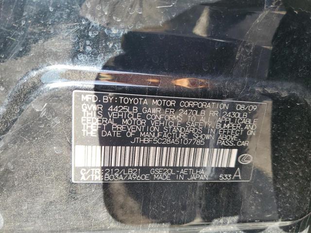 Продаж на аукціоні авто 2010 Lexus Is 250, vin: JTHBF5C28A5107785, номер лоту: 79447253