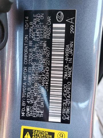 2015 Lexus Ct 200 მანქანა იყიდება აუქციონზე, vin: JTHKD5BH0F2219677, აუქციონის ნომერი: 80309733