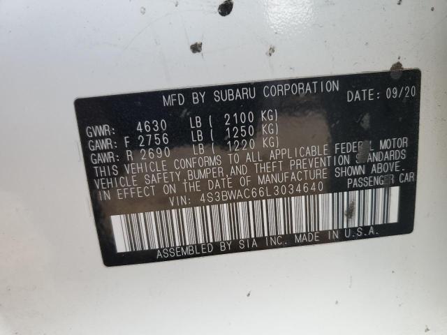 Aukcja sprzedaży 2020 Subaru Legacy Premium, vin: 4S3BWAC66L3034640, numer aukcji: 81056643