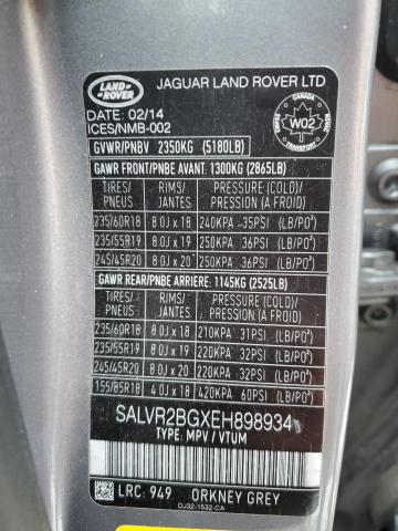 Продажа на аукционе авто 2014 Land Rover Range Rover Evoque Pure Premium, vin: SALVR2BGXEH898934, номер лота: 81829343