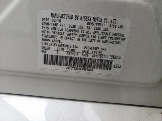 Продажа на аукционе авто 2019 Infiniti Q50 Luxe, vin: JN1EV7AR8KM551014, номер лота: 79368263