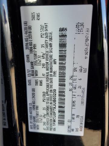 2018 Ford Escape S მანქანა იყიდება აუქციონზე, vin: 1FMCU0F7XJUB03230, აუქციონის ნომერი: 81133843