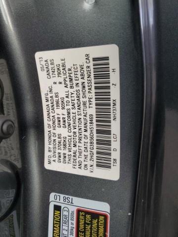 2013 Honda Civic Lx მანქანა იყიდება აუქციონზე, vin: 2HGFG3B56DH518469, აუქციონის ნომერი: 81358283