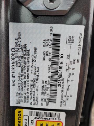 Продажа на аукционе авто 2018 Ford Fusion Se, vin: 3FA6P0HD6JR161165, номер лота: 78611283