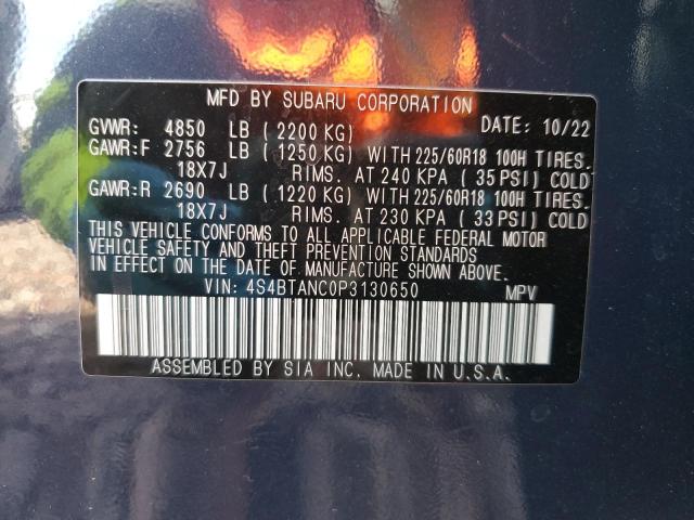 Auction sale of the 2023 Subaru Outback Limited, vin: 4S4BTANC0P3130650, lot number: 80127053