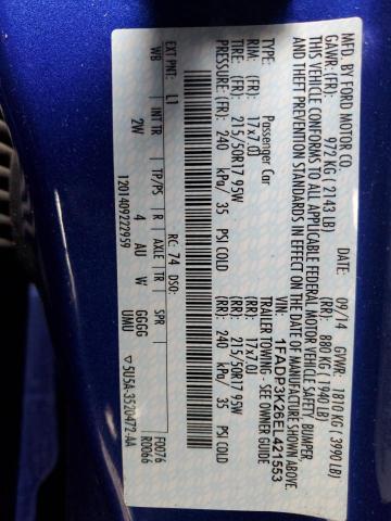 Продажа на аукционе авто 2014 Ford Focus Se, vin: 1FADP3K26EL421553, номер лота: 80822163