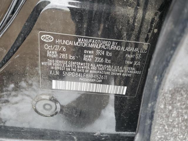 2017 Hyundai Elantra Se მანქანა იყიდება აუქციონზე, vin: 5NPD84LF8HH152611, აუქციონის ნომერი: 81910423