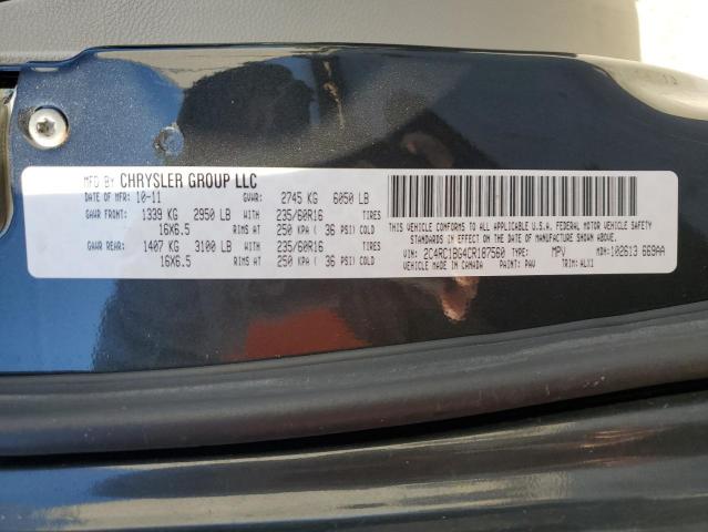 2012 Chrysler Town & Country Touring მანქანა იყიდება აუქციონზე, vin: 2C4RC1BG4CR187560, აუქციონის ნომერი: 79137423