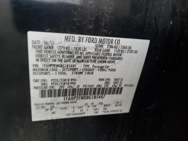 Продаж на аукціоні авто 2011 Ford Taurus Sel, vin: 1FAHP2EW0BG185447, номер лоту: 82624803