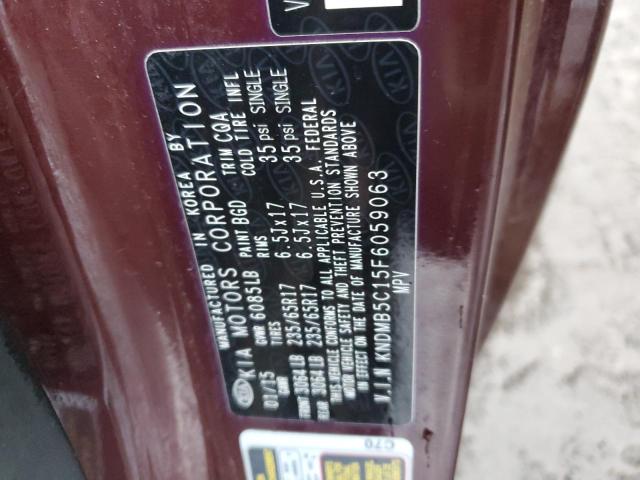 Auction sale of the 2015 Kia Sedona Lx, vin: KNDMB5C15F6059063, lot number: 81768793