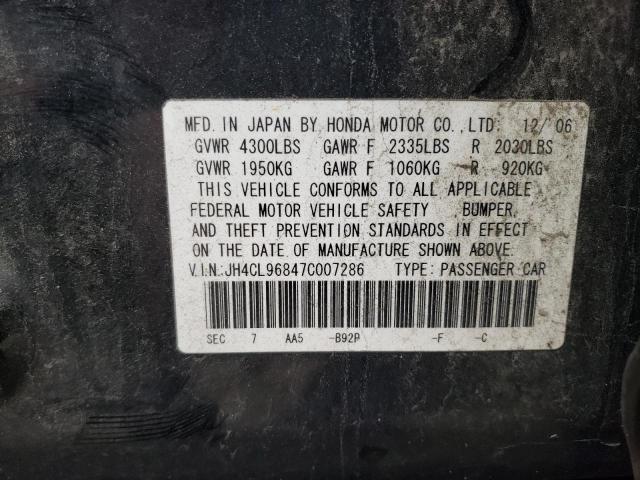 Aukcja sprzedaży 2007 Acura Tsx, vin: JH4CL96847C007286, numer aukcji: 78701593