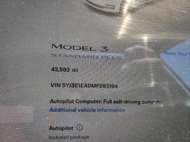 Продаж на аукціоні авто 2021 Tesla Model 3, vin: 5YJ3E1EA0MF093194, номер лоту: 82055463