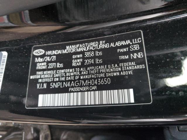 Продаж на аукціоні авто 2021 Hyundai Elantra Sel, vin: 5NPLN4AG7MH043650, номер лоту: 80727733