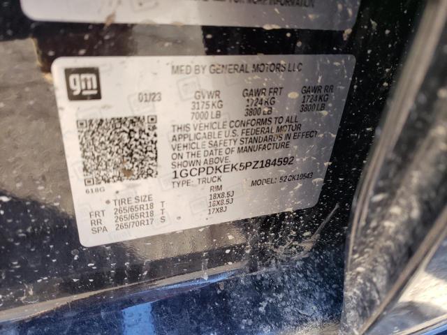 Продаж на аукціоні авто 2023 Chevrolet Silverado K1500 Lt-l, vin: 1GCPDKEK5PZ184592, номер лоту: 80943153