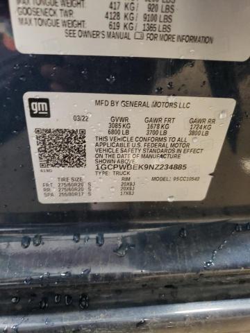 Продаж на аукціоні авто 2022 Chevrolet Silverado Ltd C1500 Custom, vin: 1GCPWBEK9NZ234885, номер лоту: 82020733