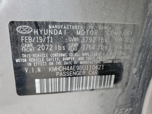 82076813 :رقم المزاد ، KMHDH4AE9BU110421 vin ، 2011 Hyundai Elantra Gls مزاد بيع