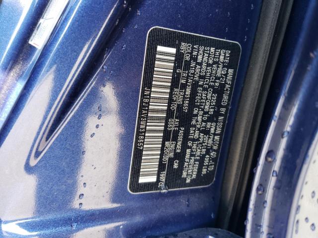 79847563 :رقم المزاد ، JN1BJ1AV3MW318657 vin ، 2021 Nissan Rogue Sport S مزاد بيع