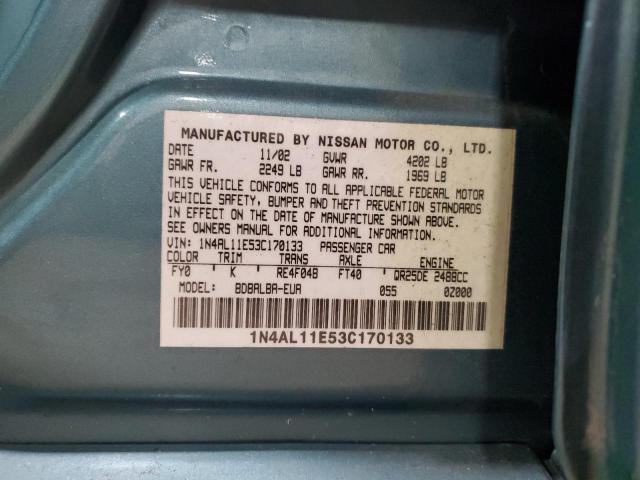 Aukcja sprzedaży 2003 Nissan Altima Base, vin: 1N4AL11E53C170133, numer aukcji: 79894993