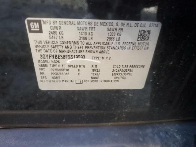 2015 Cadillac Srx Luxury Collection მანქანა იყიდება აუქციონზე, vin: 3GYFNBE38FS519593, აუქციონის ნომერი: 82170283