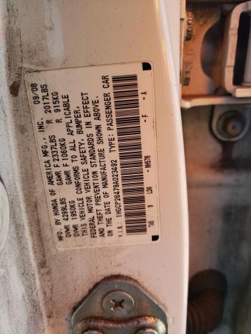 82717523 :رقم المزاد ، 1HGCP26479A023492 vin ، 2009 Honda Accord Lxp مزاد بيع