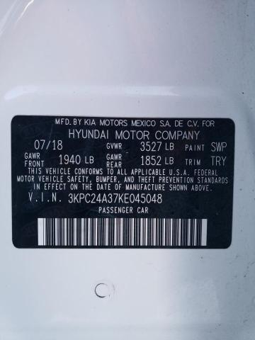 80418703 :رقم المزاد ، 3KPC24A37KE045048 vin ، 2019 Hyundai Accent Se مزاد بيع