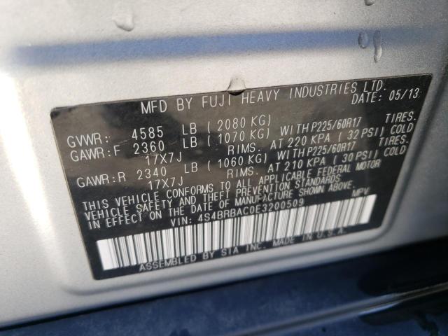 81574763 :رقم المزاد ، 4S4BRBAC0E3200509 vin ، 2014 Subaru Outback 2.5i مزاد بيع