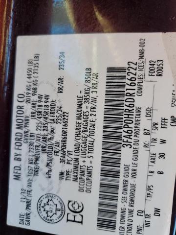 80518403 :رقم المزاد ، 3FA6P0HR6DR166222 vin ، 2013 Ford Fusion Se مزاد بيع