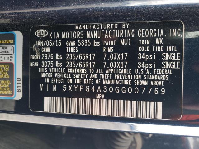 Продажа на аукционе авто 2016 Kia Sorento Lx, vin: 5XYPG4A30GG007769, номер лота: 79659913