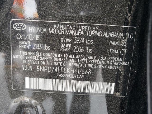 Продаж на аукціоні авто 2019 Hyundai Elantra Se, vin: 5NPD74LF8KH417568, номер лоту: 81427243