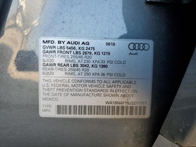 78637733 :رقم المزاد ، WA1BNAFY6J2211717 vin ، 2018 Audi Q5 Premium مزاد بيع