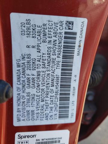 Продажа на аукционе авто 2020 Honda Civic Lx, vin: 2HGFC2F68LH549987, номер лота: 82123563