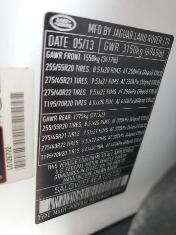 Продаж на аукціоні авто 2014 Land Rover Range Rover Autobiography, vin: SALGV2EF4EA126722, номер лоту: 80540033