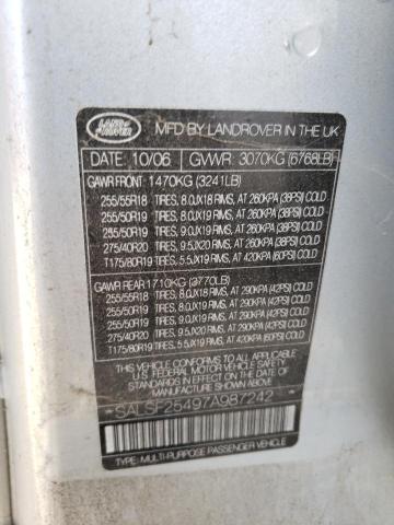 Продажа на аукционе авто 2007 Land Rover Range Rover Sport Hse, vin: SALSF25497A987242, номер лота: 79750343