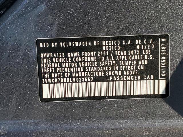 2020 Volkswagen Jetta S მანქანა იყიდება აუქციონზე, vin: 3VWCB7BUXLM023557, აუქციონის ნომერი: 77975043