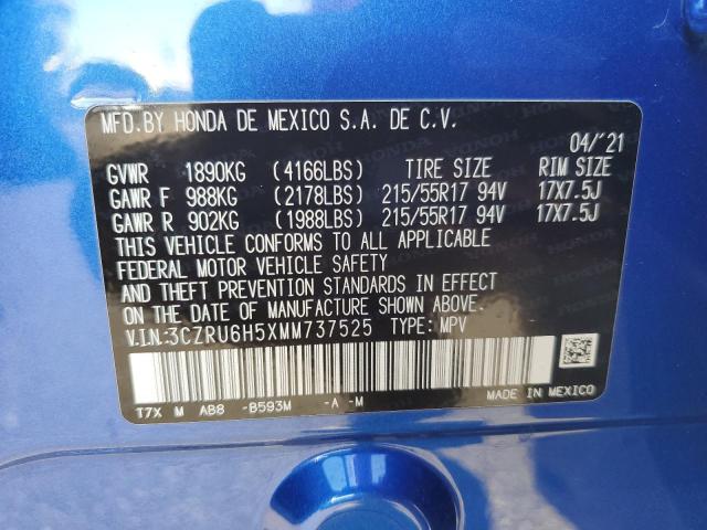 Aukcja sprzedaży 2021 Honda Hr-v Ex, vin: 3CZRU6H5XMM737525, numer aukcji: 80120263