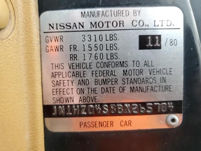 Продажа на аукционе авто 1981 Datsun 280zx, vin: JN1HZ04S8BX265704, номер лота: 79968173
