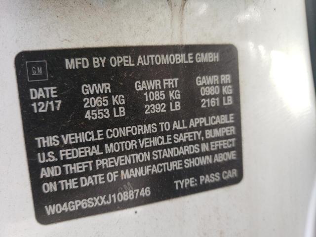 Aukcja sprzedaży 2018 Buick Regal Essence, vin: W04GP6SXXJ1088746, numer aukcji: 80388053