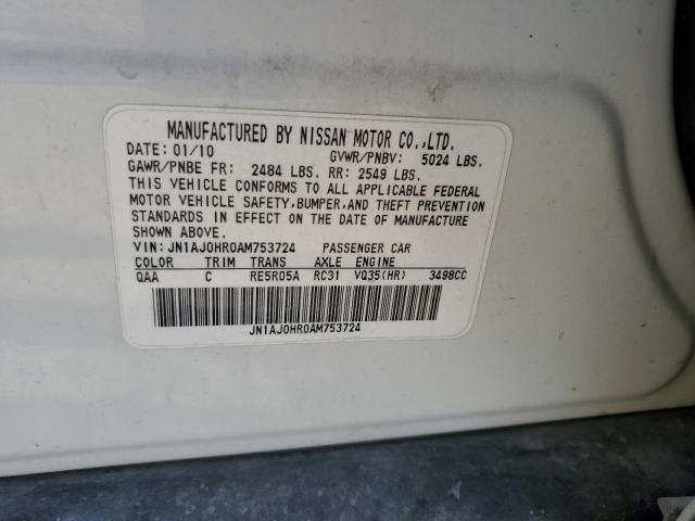 Aukcja sprzedaży 2010 Infiniti Ex35 Base, vin: JN1AJ0HR0AM753724, numer aukcji: 79097283