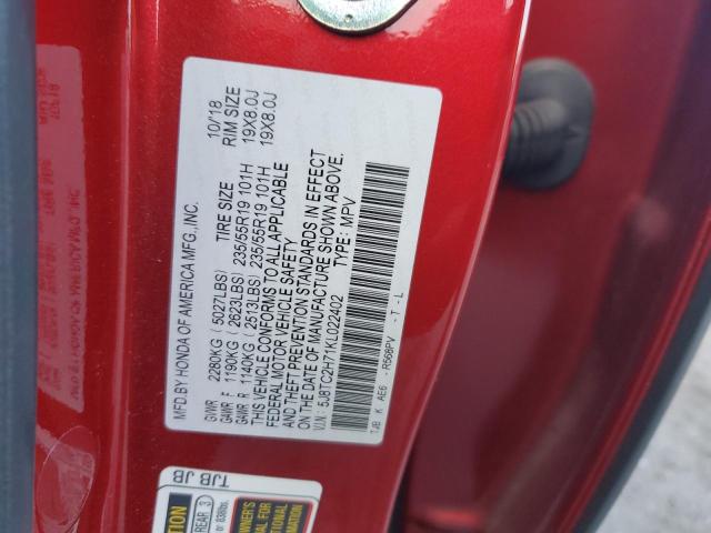 Aukcja sprzedaży 2019 Acura Rdx Advance, vin: 5J8TC2H71KL022402, numer aukcji: 81489613