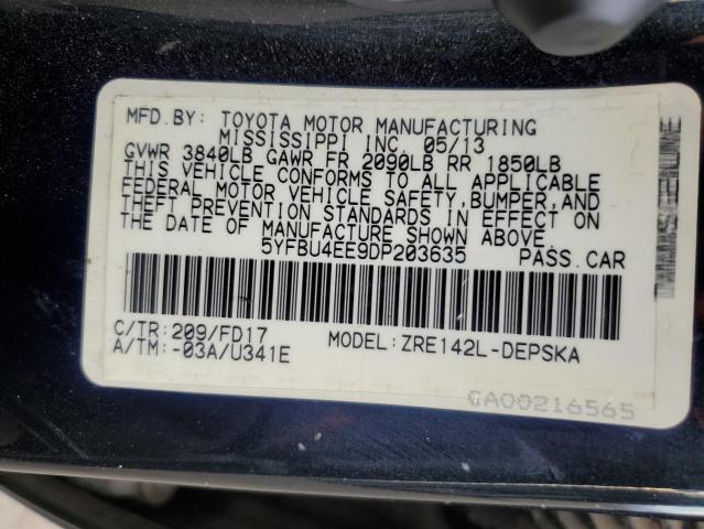 81432183 :رقم المزاد ، 5YFBU4EE9DP203635 vin ، 2013 Toyota Corolla مزاد بيع